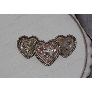 VOGT Sterling Silver Heart Ruby Pendant 9.01G/0.9ib